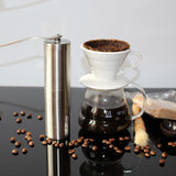 Silver Coffee Grinder Mini Stainless Steel Hand Manual Handmade Coffee Bean Burr
