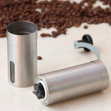 Silver Coffee Grinder Mini Stainless Steel Hand Manual Handmade Coffee Bean Burr