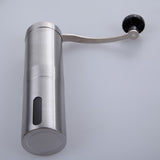 Silver Coffee Grinder Mini Stainless Steel Hand Manual Handmade Coffee Bean Burr