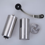 Silver Coffee Grinder Mini Stainless Steel Hand Manual Handmade Coffee Bean Burr